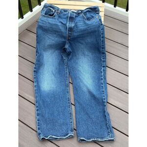 Levi's Premium 501 Original Jeans W32 L31 Straight Ankle Button Fly Blue Denim